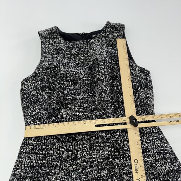 J‎ Crew Mercantile Dress Womens 4 Black White Gold Tweed Sleeveless Sheath - Picture 7 of 8